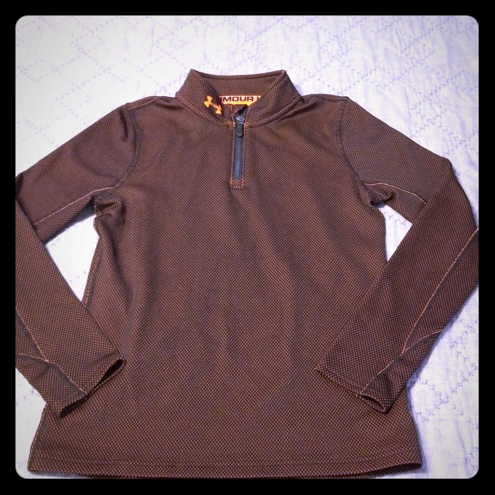Boys YL under armour cold gear 1/4 zip pullover